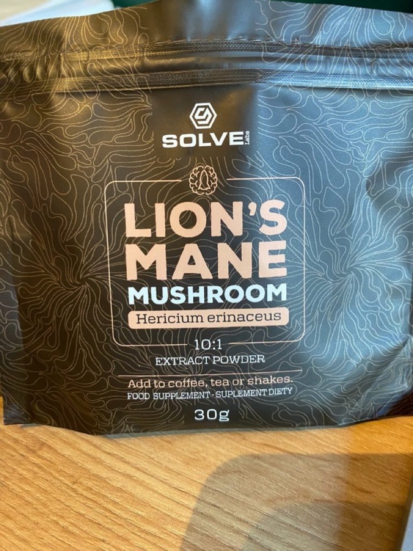 Solve Labs Lion's Mane powder pouch